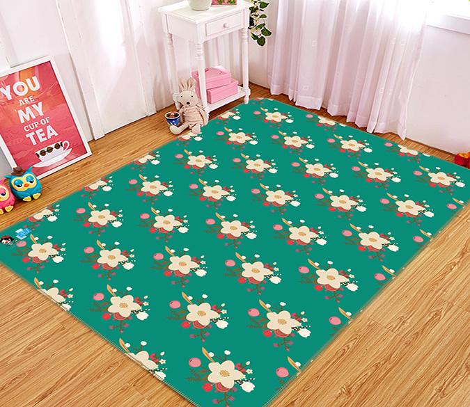 3D Green Space Flower 057 Non Slip Rug Mat Mat AJ Creativity Home 