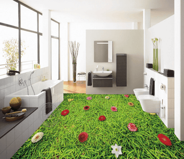 3D Safflower 095 Floor Mural Wallpaper AJ Wallpaper 2 