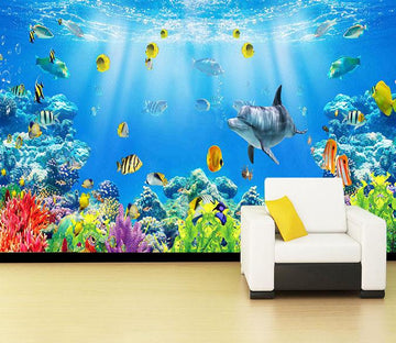 3D Coral Sea Stone 732 Wallpaper AJ Wallpaper 