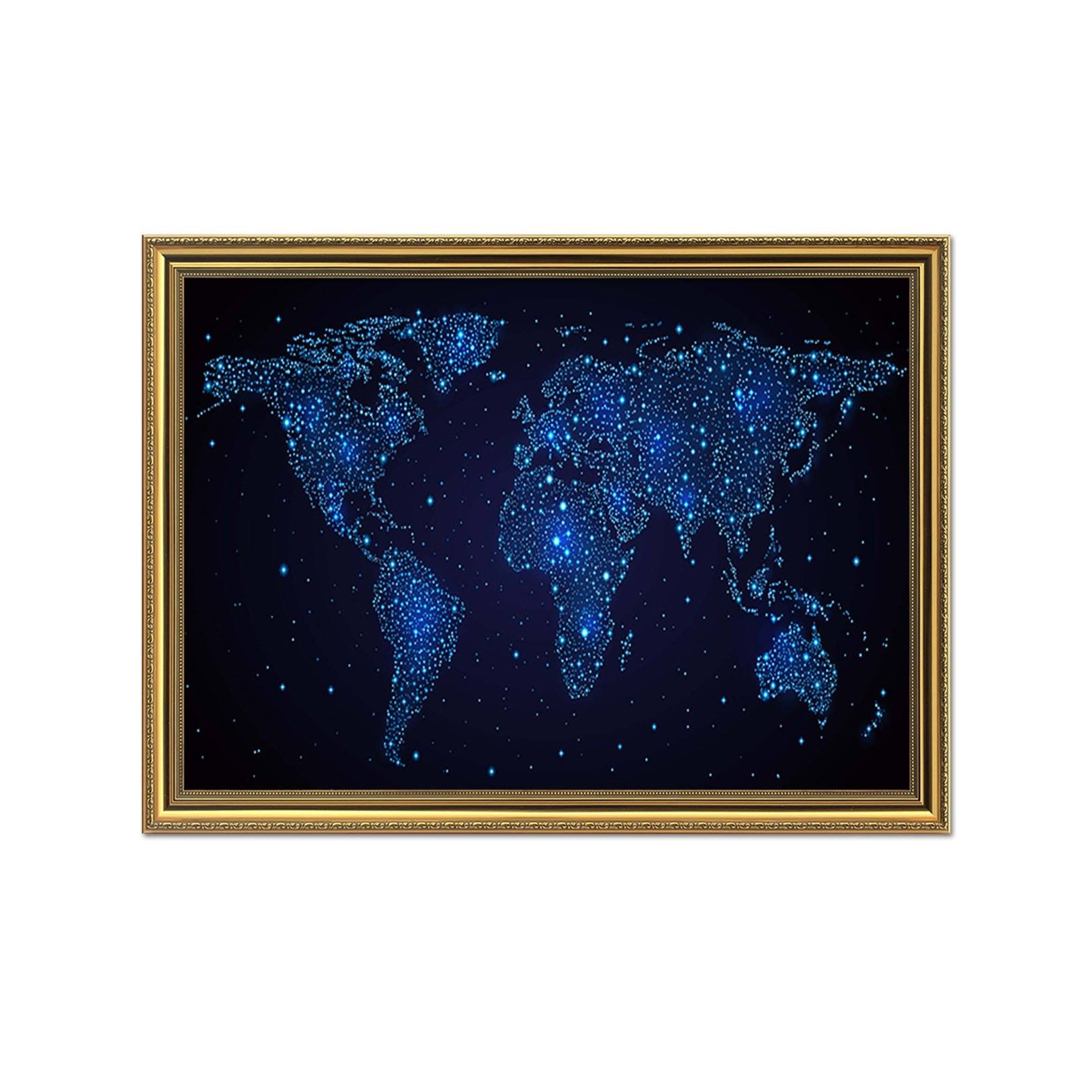 3D Milky Way Stars 101 Fake Framed Print Painting Wallpaper AJ Creativity Home 