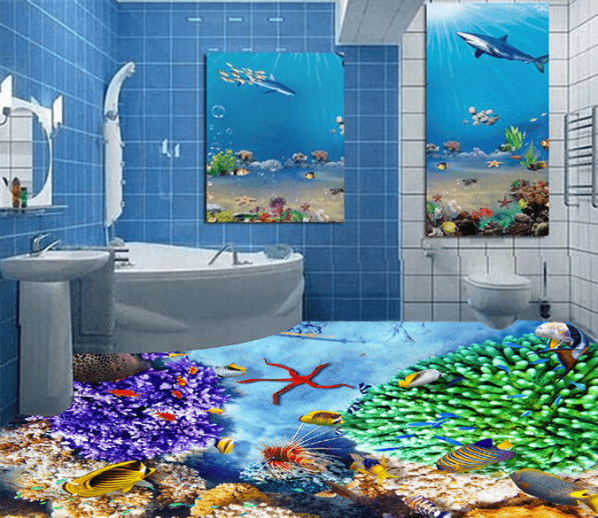 3D Submarine Coral 197 Floor Mural Wallpaper AJ Wallpaper 2 