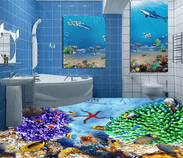 3D Submarine Coral 197 Floor Mural Wallpaper AJ Wallpaper 2 