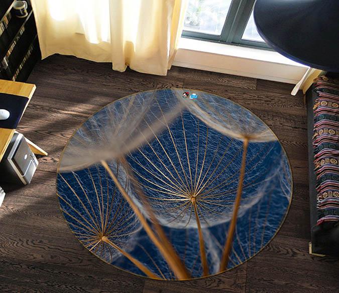 3D Big Dandelion 052 Round Non Slip Rug Mat Mat AJ Creativity Home 