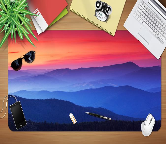 3D Sunset Mountain 139 Desk Mat Mat AJ Creativity Home 