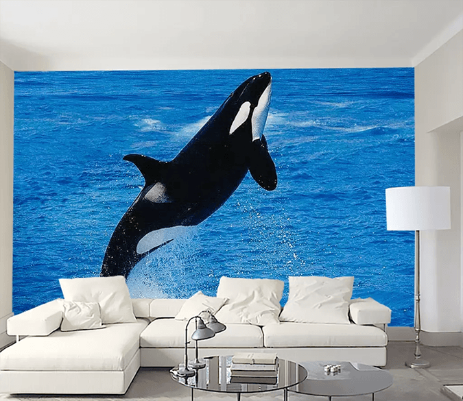 3D Killer Whale Jumping 1383 Wallpaper AJ Wallpaper 2 