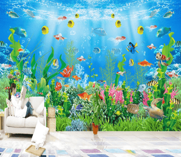 3D Sea Grass Bubble 198 Wallpaper AJ Wallpaper 