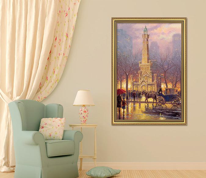 3D Horse Car 066 Fake Framed Print Painting Wallpaper AJ Creativity Home 