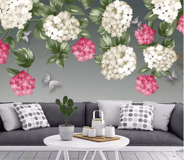 3D White Flower Fragrant Butterfly 1497 Wallpaper AJ Wallpaper 2 