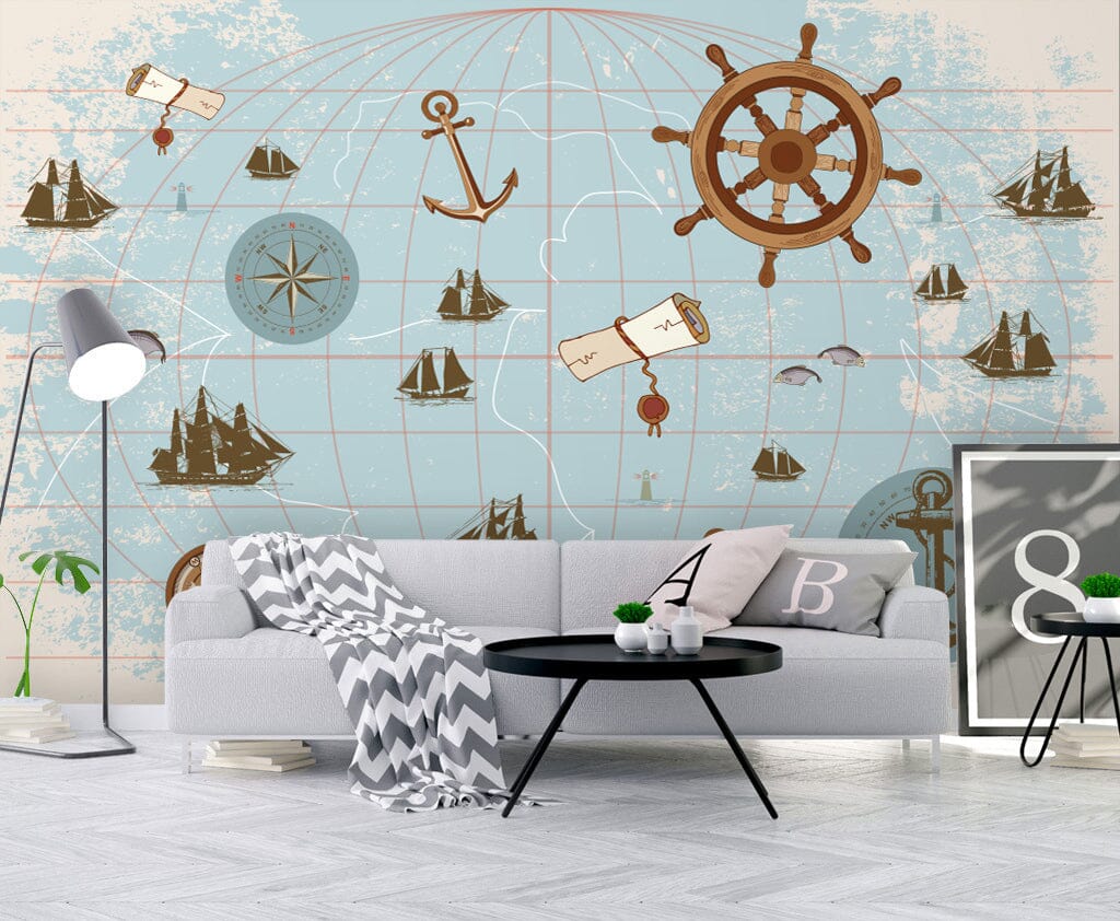 3D Earth Nautical WC087 Wall Murals Wallpaper AJ Wallpaper 2 