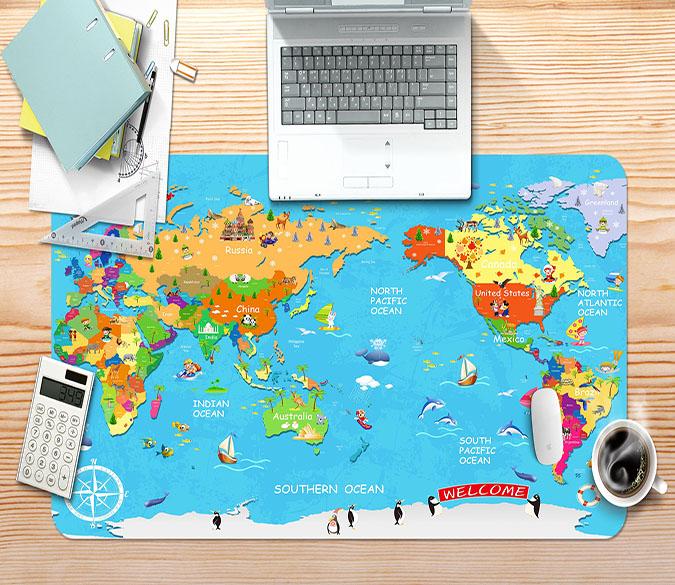 3D Color Map 027 Desk Mat Mat AJ Creativity Home 