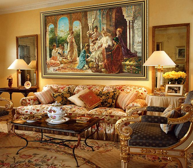 3D A Massage 050 Fake Framed Print Painting Wallpaper AJ Creativity Home 