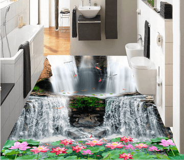 3D Waterfall 108 Floor Mural Wallpaper AJ Wallpaper 2 