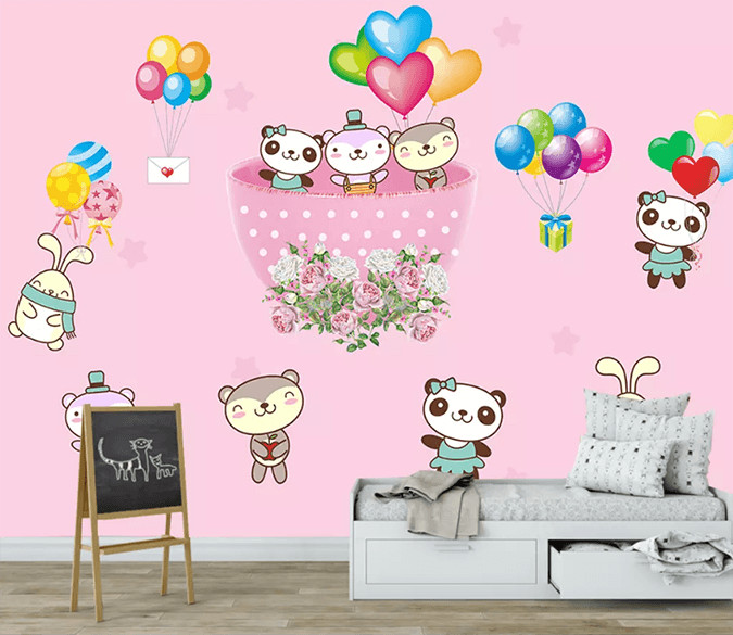 3D Balloon Cartoon Bear 1483 Wallpaper AJ Wallpaper 2 