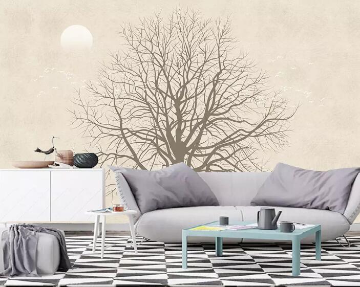 3D Tree Moon 1113 Wall Murals Wallpaper AJ Wallpaper 2 