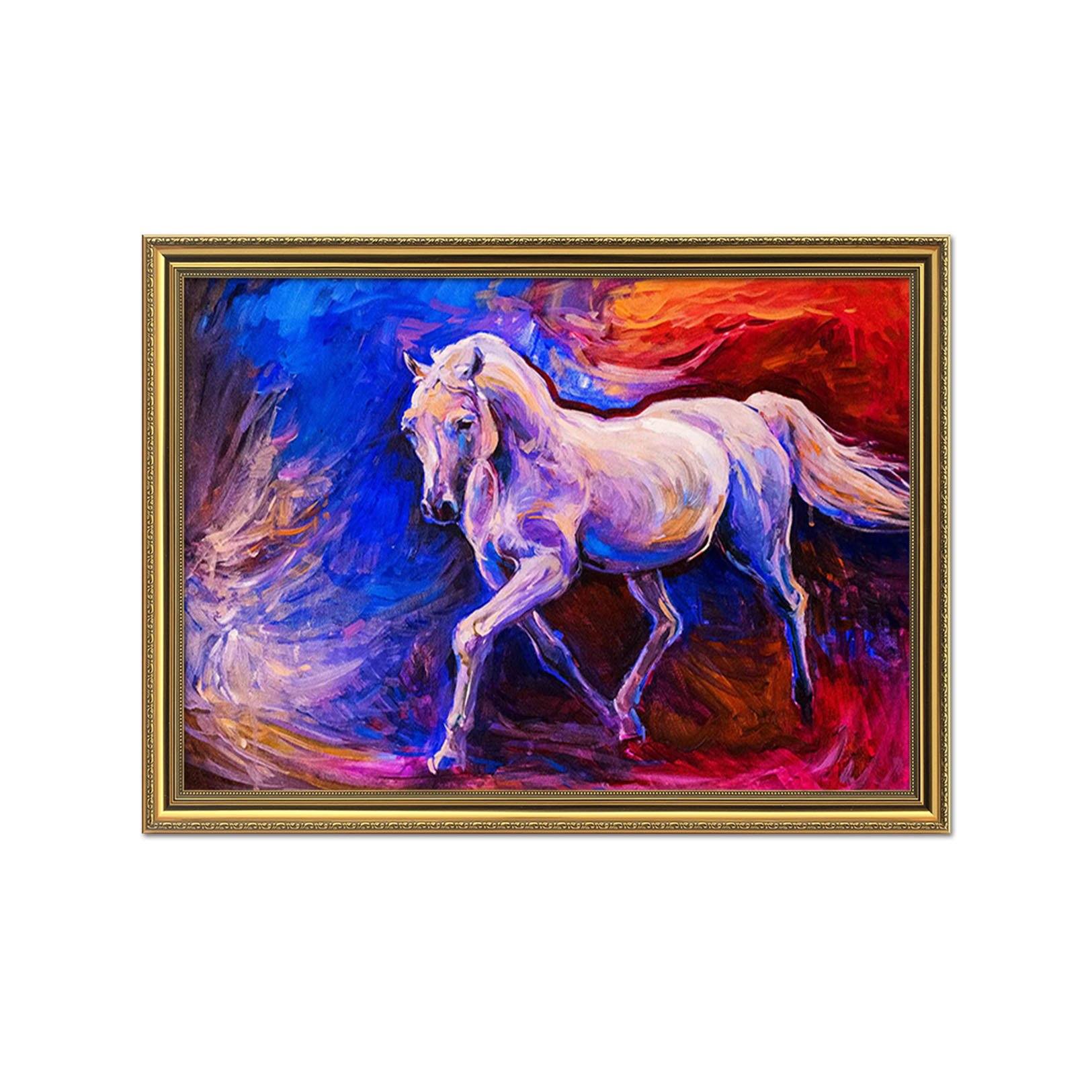3D White Horse 193 Fake Framed Print Painting Wallpaper AJ Creativity Home 