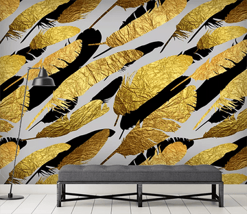 3D Golden Leaf 1074 Wallpaper AJ Wallpaper 2 