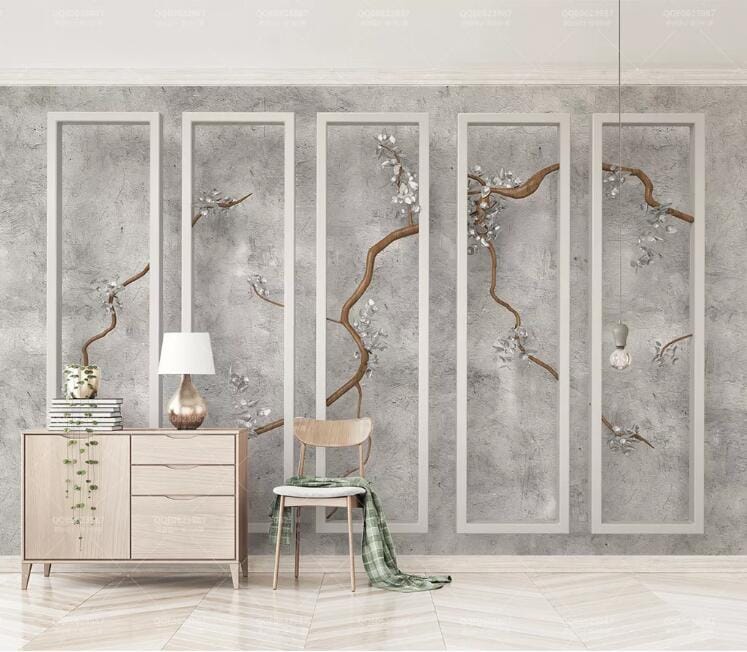 3D Branch Flower WC261 Wall Murals Wallpaper AJ Wallpaper 2 