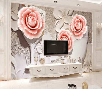 3D Floral Rose 531 Wallpaper AJ Wallpaper 