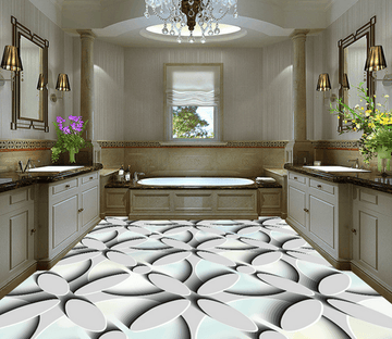 3D Pentagonal Flower 112 Floor Mural Wallpaper AJ Wallpaper 2 