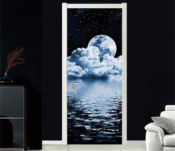 3D Cloud sea universe door mural Wallpaper AJ Wallpaper 