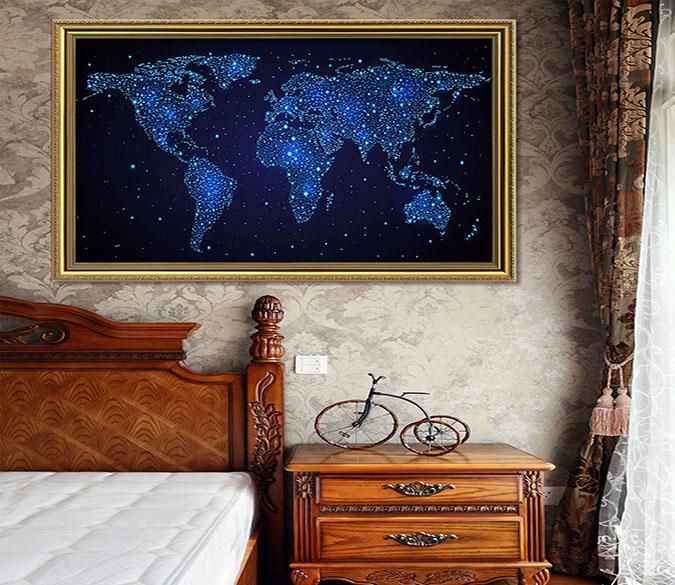 3D Milky Way Stars 101 Fake Framed Print Painting Wallpaper AJ Creativity Home 