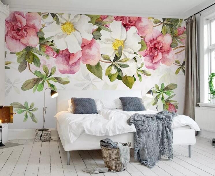 3D Colored Flowers WC092 Wall Murals Wallpaper AJ Wallpaper 2 