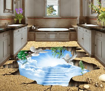 3D Pigeon 199 Floor Mural Wallpaper AJ Wallpaper 2 