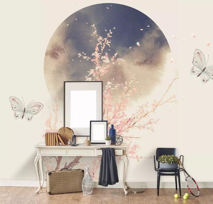 3D Butterfly Flower 983 Wall Murals Wallpaper AJ Wallpaper 2 