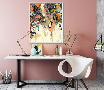 3D Color Pattern 086 Fake Framed Print Painting Wallpaper AJ Creativity Home 