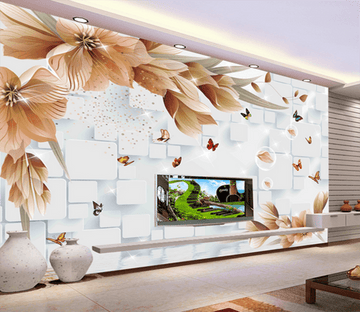 3D Aromatic Butterfly 416 Wallpaper AJ Wallpaper 