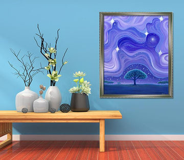 3D Abstract Tree 122 Fake Framed Print Painting Wallpaper AJ Creativity Home 
