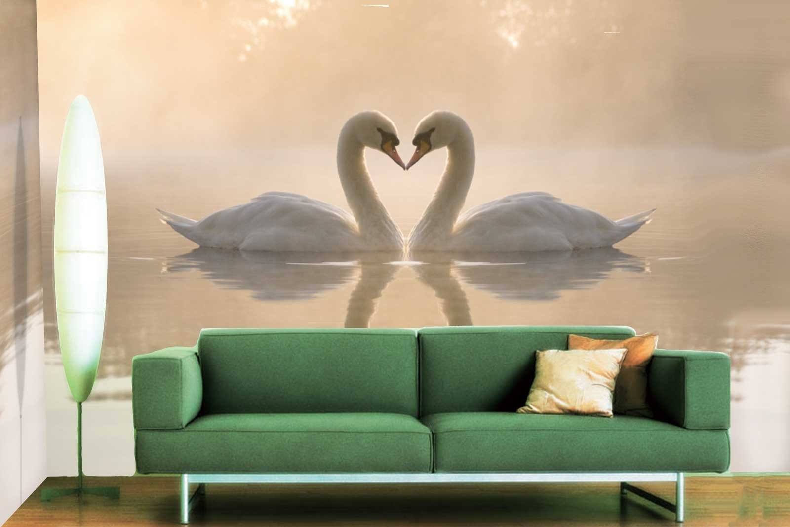 Kissing Swans Wallpaper AJ Wallpaper 