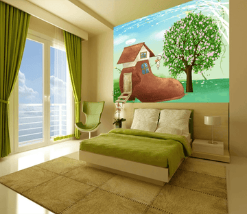 3D Cottage Tree 719 Wallpaper AJ Wallpaper 2 