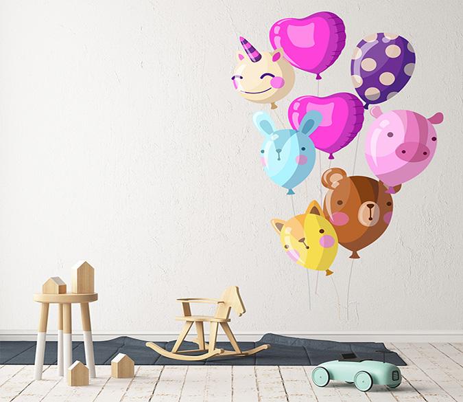 3D Animal Balloon 117 Wall Stickers Wallpaper AJ Wallpaper 