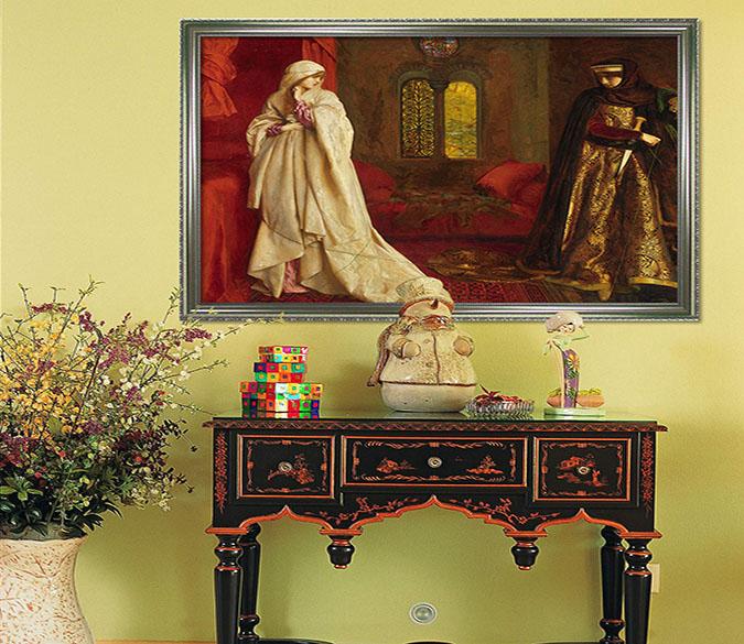 3D Two Women 032 Fake Framed Print Painting Wallpaper AJ Creativity Home 