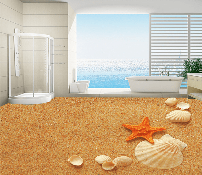 3D Beautiful Sea Shell 162 Floor Mural Wallpaper AJ Wallpaper 2 