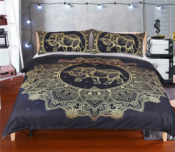 3D Mandala Elephant 193 Bed Pillowcases Quilt Wallpaper AJ Wallpaper 
