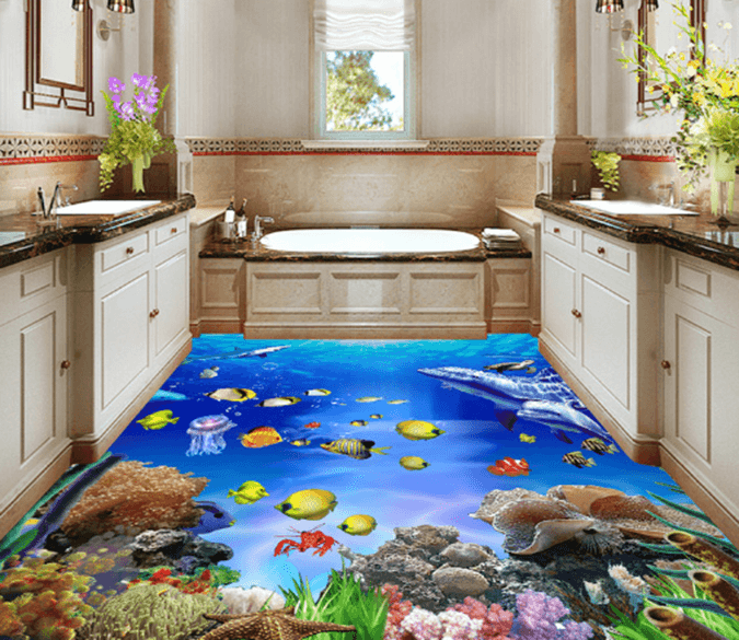 3D Deep-Sea Creatures 110 Floor Mural Wallpaper AJ Wallpaper 2 