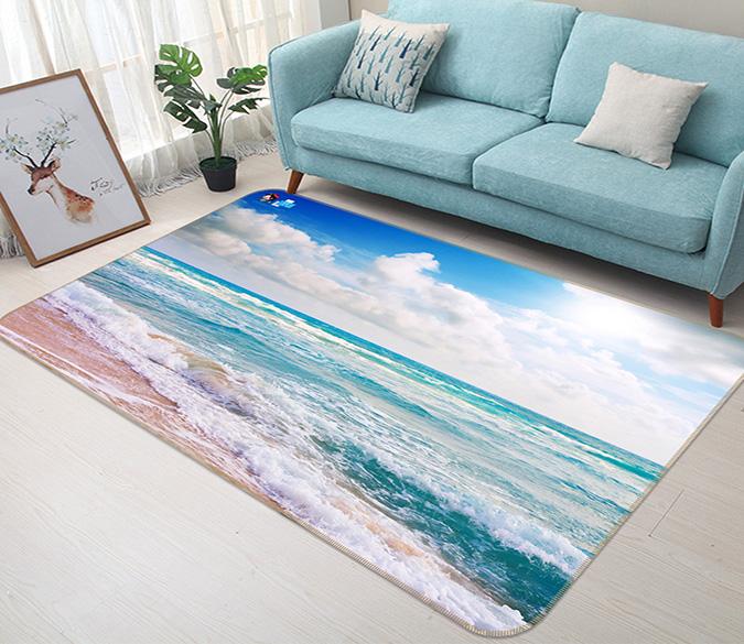 3D Sky Beach 629 Non Slip Rug Mat Mat AJ Creativity Home 