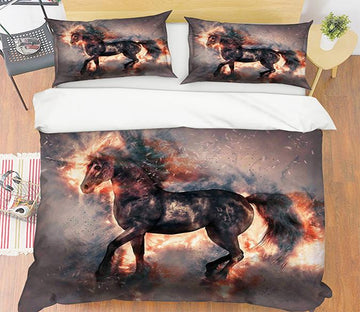 3D Unicorn Fire 135 Bed Pillowcases Quilt Wallpaper AJ Wallpaper 