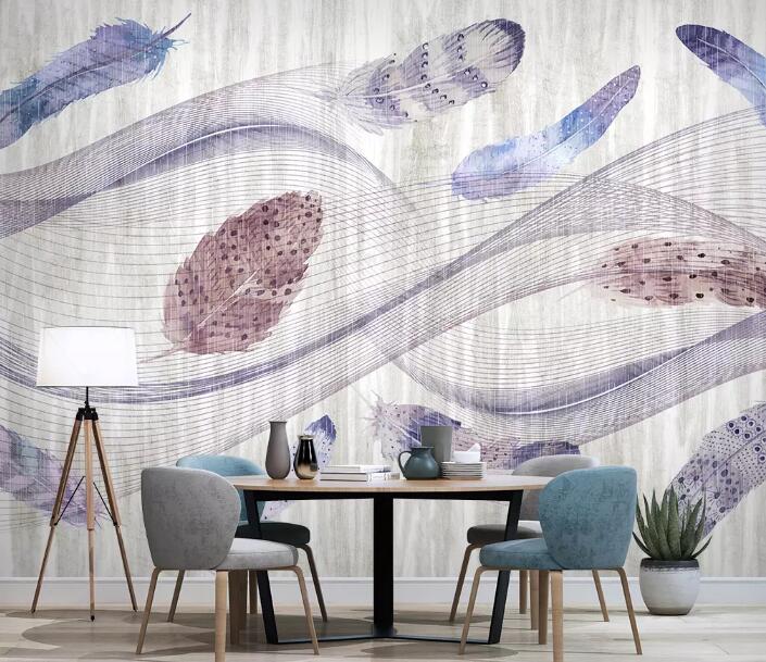 3D Colored Feather 492 Wall Murals Wallpaper AJ Wallpaper 2 