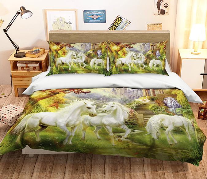 3D Unicorn River 248 Bed Pillowcases Quilt Wallpaper AJ Wallpaper 
