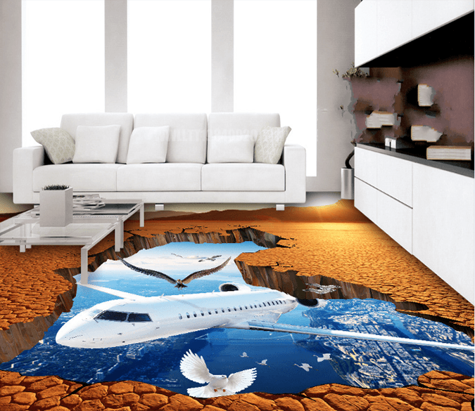3D Aircraft 146 Floor Mural Wallpaper AJ Wallpaper 2 