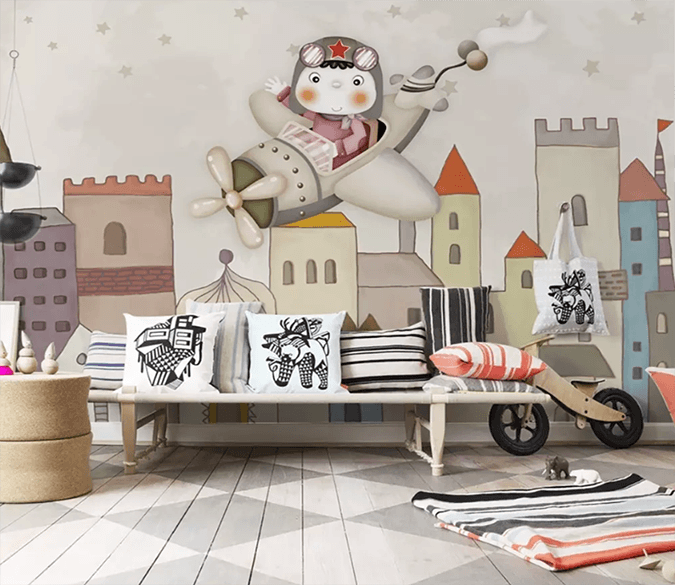 3D Airplane Kid 1272 Wallpaper AJ Wallpaper 2 