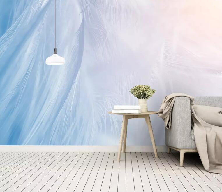 3D White Feather 1095 Wall Murals Wallpaper AJ Wallpaper 2 