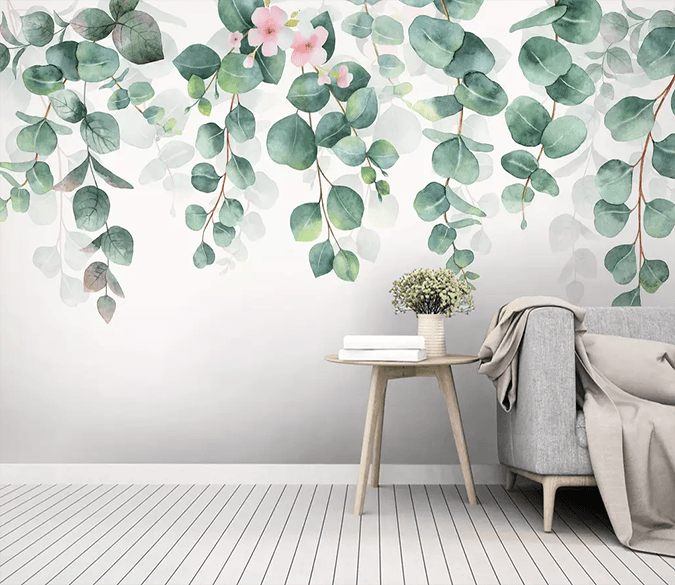 3D Vine Leaf Flower 369 Wallpaper AJ Wallpaper 2 