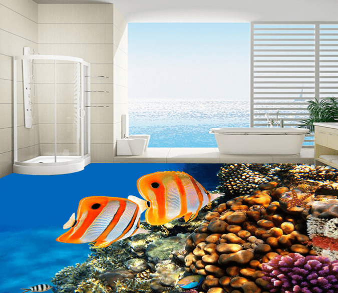 3D Beautiful Fish 160 Floor Mural Wallpaper AJ Wallpaper 2 