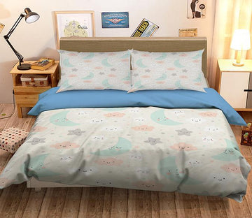 3D Moon Pattern 076 Bed Pillowcases Quilt Wallpaper AJ Wallpaper 