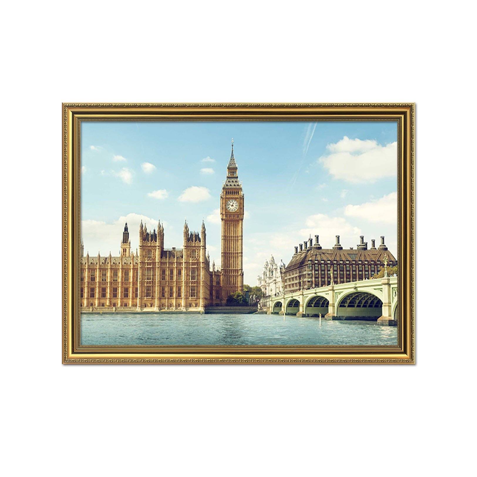 3D Bell Tower 087 Fake Framed Print Painting Wallpaper AJ Creativity Home 
