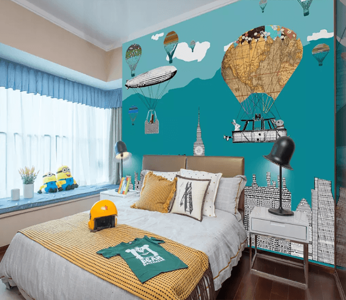 3D Hot Air Balloon Rabbit 1206 Wallpaper AJ Wallpaper 2 